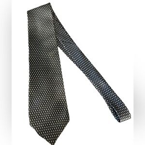 Umberto Bossi Handmade 100% Silk Tie Made In Italy Blue Diamond Pattern 60” X 3.